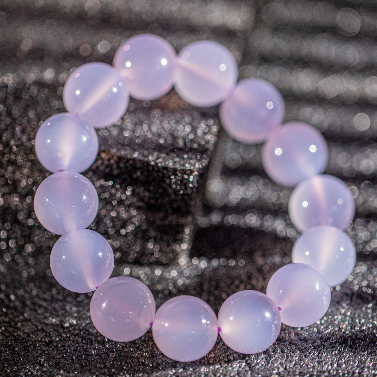 Purple Jade Bone Marrow Bracelet/Purple chalcedony（15.6-16.3